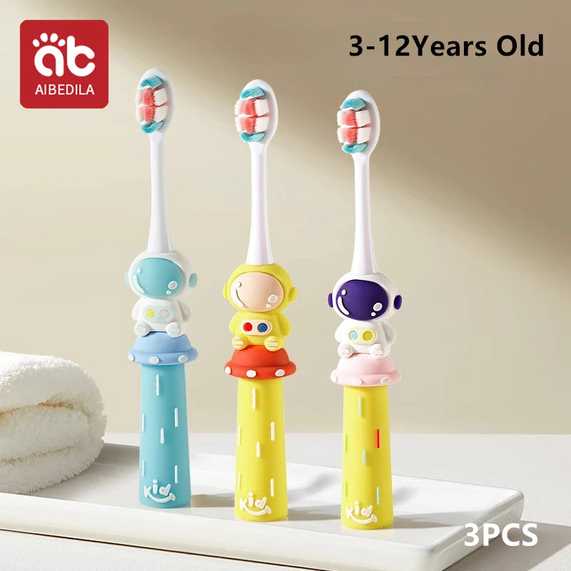 🪥🚀 Cartoon Astronaut Kids Toothbrush – Gentle Bristles, Galactic Fun! 🌙👦 - ThiGui