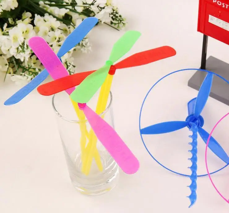 🌀 Whoosh & Laugh! Classic Bamboo Dragonfly Spinning Toy for Big Kids 🎯🎨 - ThiGui