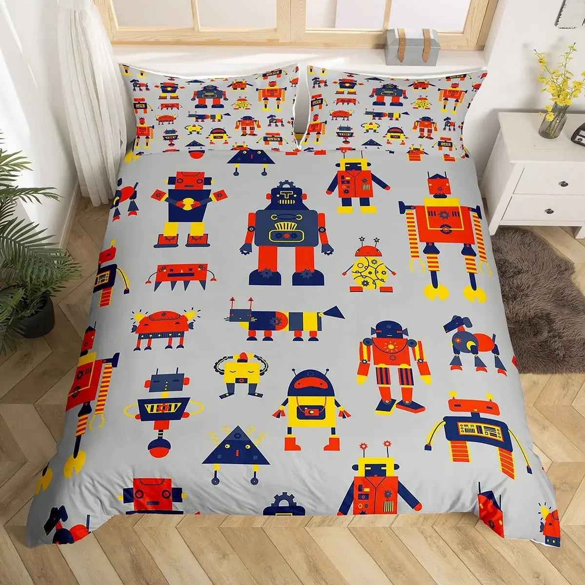 🚀Up, Up, and Asleep! Adorable Astronaut Bedding Set for Little Space Explorers - ThiGui