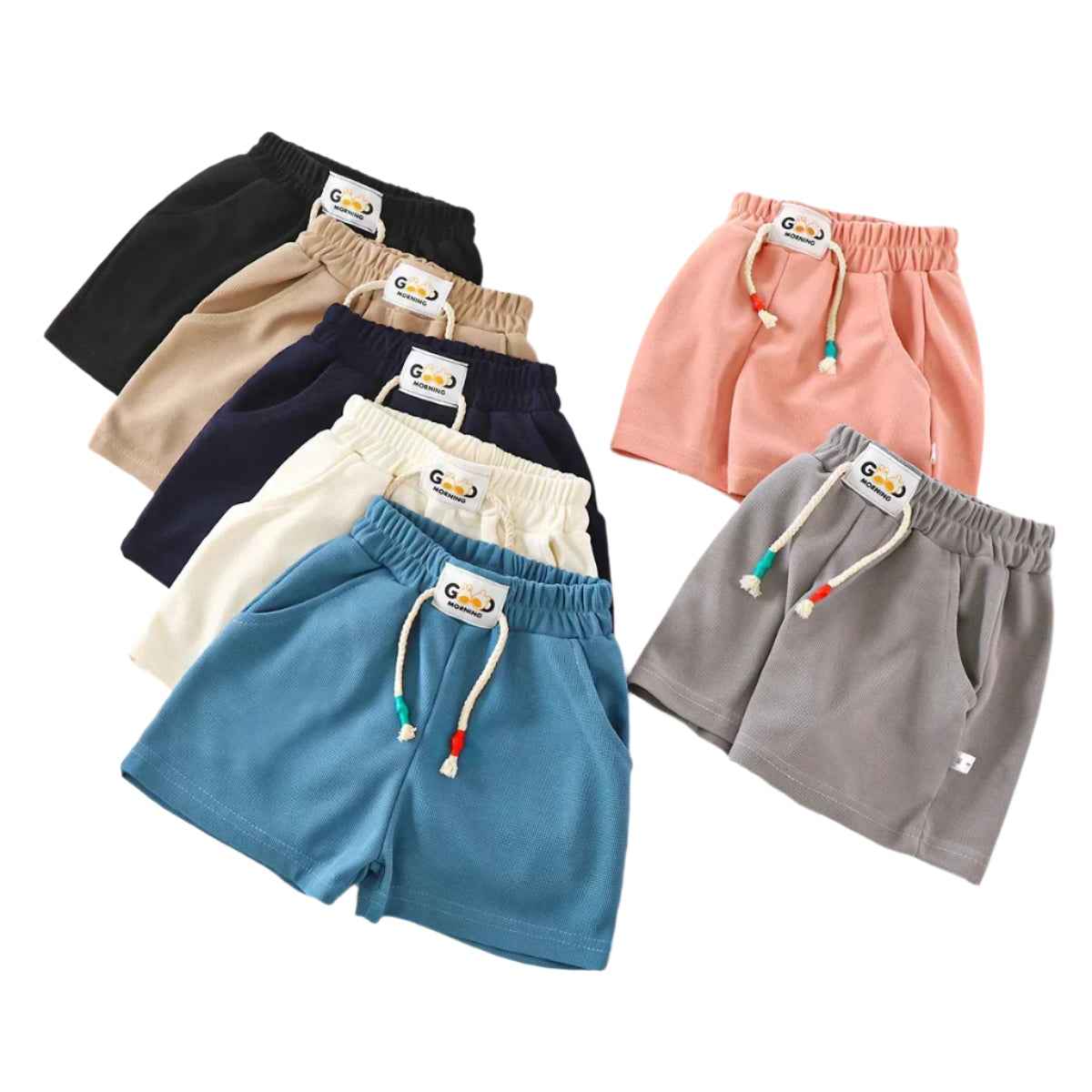 🩳Bright & Breezy Boys’ Beach Shorts – Candy Colours, Elastic Waist & All-Day Summer Comfort - ThiGui