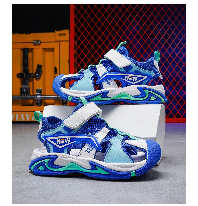 1.1 👟🌊 All-Terrain Adventure Sandals for Boys – Beach to Playground Ready! 🏖️🚀 - ThiGui