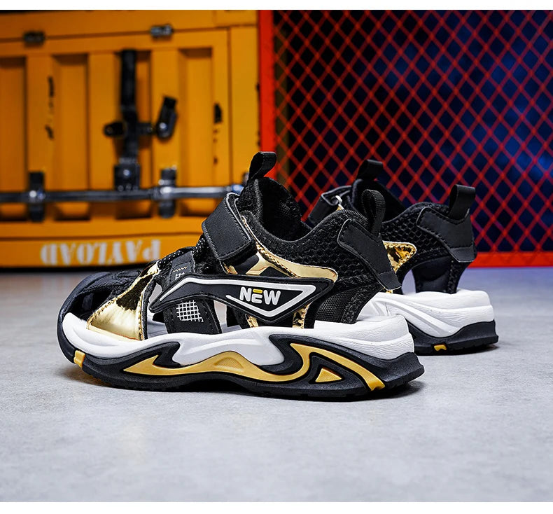 1.1 👟🌊 All-Terrain Adventure Sandals for Boys – Beach to Playground Ready! 🏖️🚀 - ThiGui