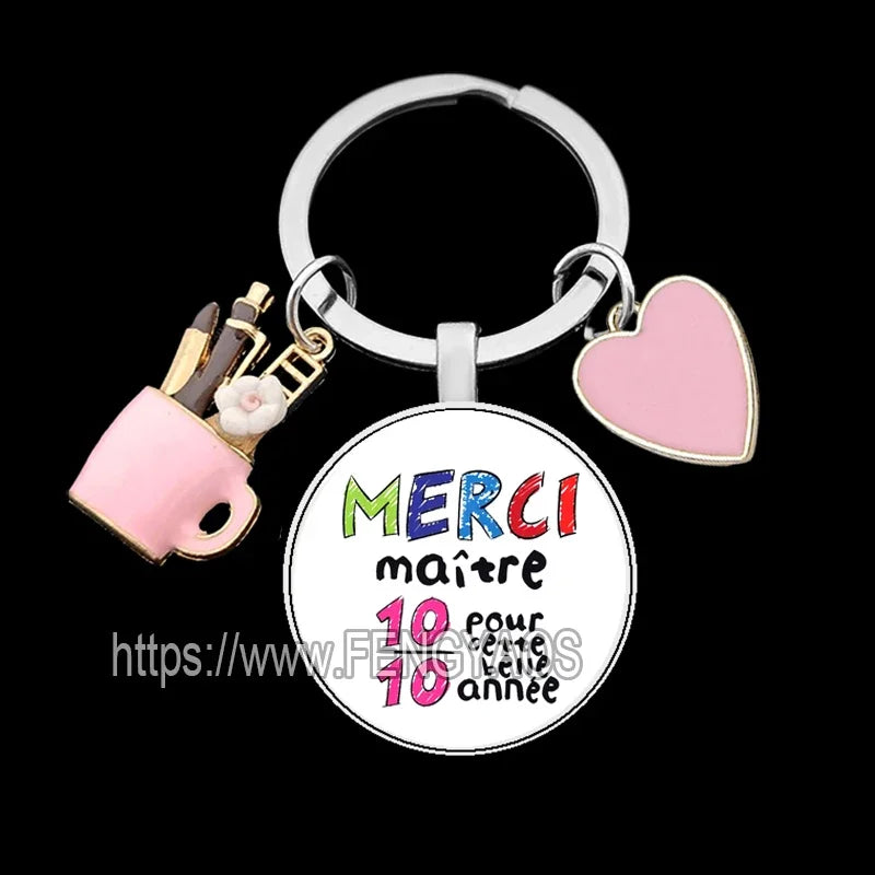 🧡 Merci Keychain – A Lovely Little Thank You for Amazing Teachers & Classroom Heroes! 🎁 - ThiGui