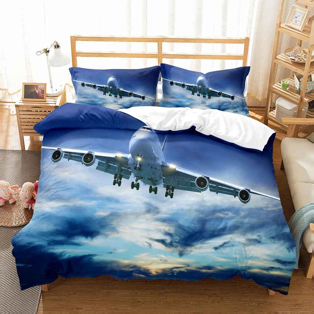 ✈️Sky-High Dreams! Airplane Bedding Set for Little Pilots - ThiGui