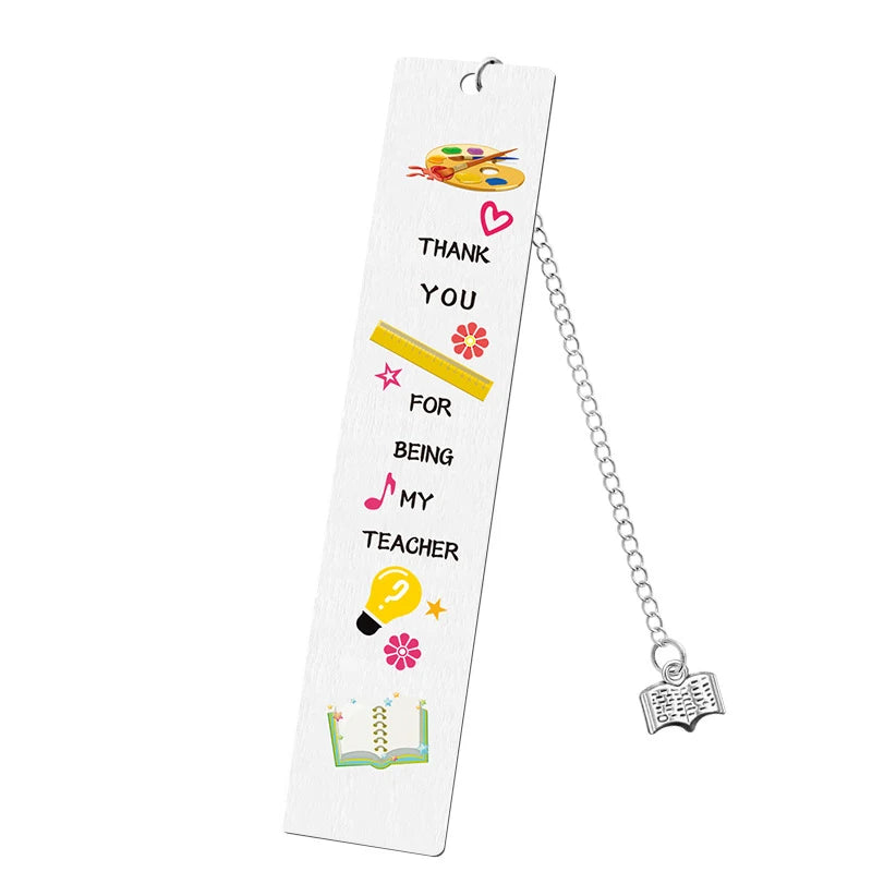 📚🌟 A Bookmark That Says “Thank You” – Colourful Steel Gift for Inspiring Teachers ✏️🍎 - ThiGui