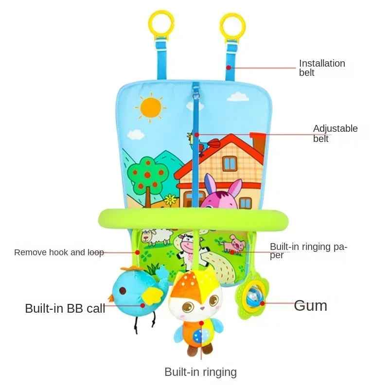 🍼 Car Seat Activity Toy – Kick, Grab & Explore on the Go! 🚗🎠 - ThiGui