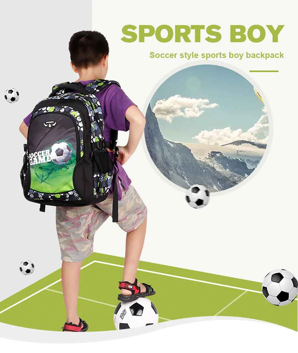 ⚽ Trendy Football & Anime Backpack – A Hit With Boys Aged 6–12! 🎒🔥 - ThiGui
