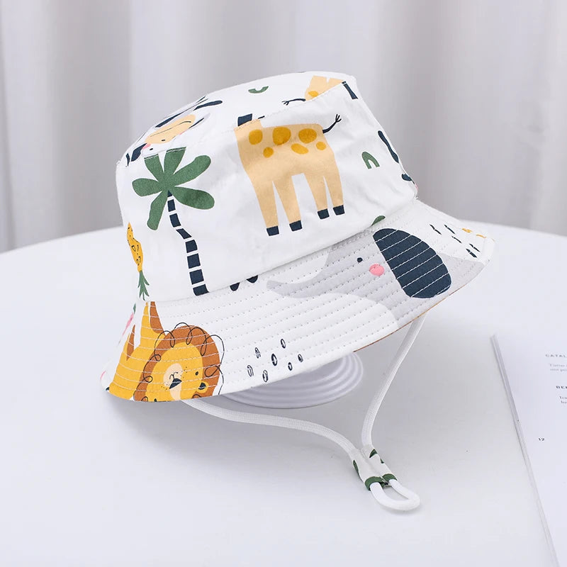 🌞 Sunshine-Ready! Adorable Cartoon Bucket Hat for Babies & Toddlers 🧢🦕 - ThiGui
