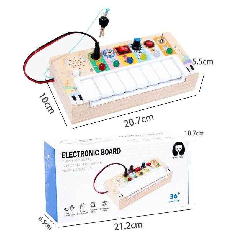 🌳Ultimate Montessori Busy Board – Light-Up Steering Wheel Fun for Curious Little Explorers! - ThiGui