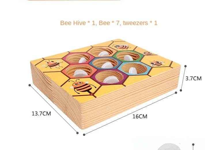 🌳Busy Bees Color Matching Game – Montessori Wooden Fun for Clever Little Hands - ThiGui