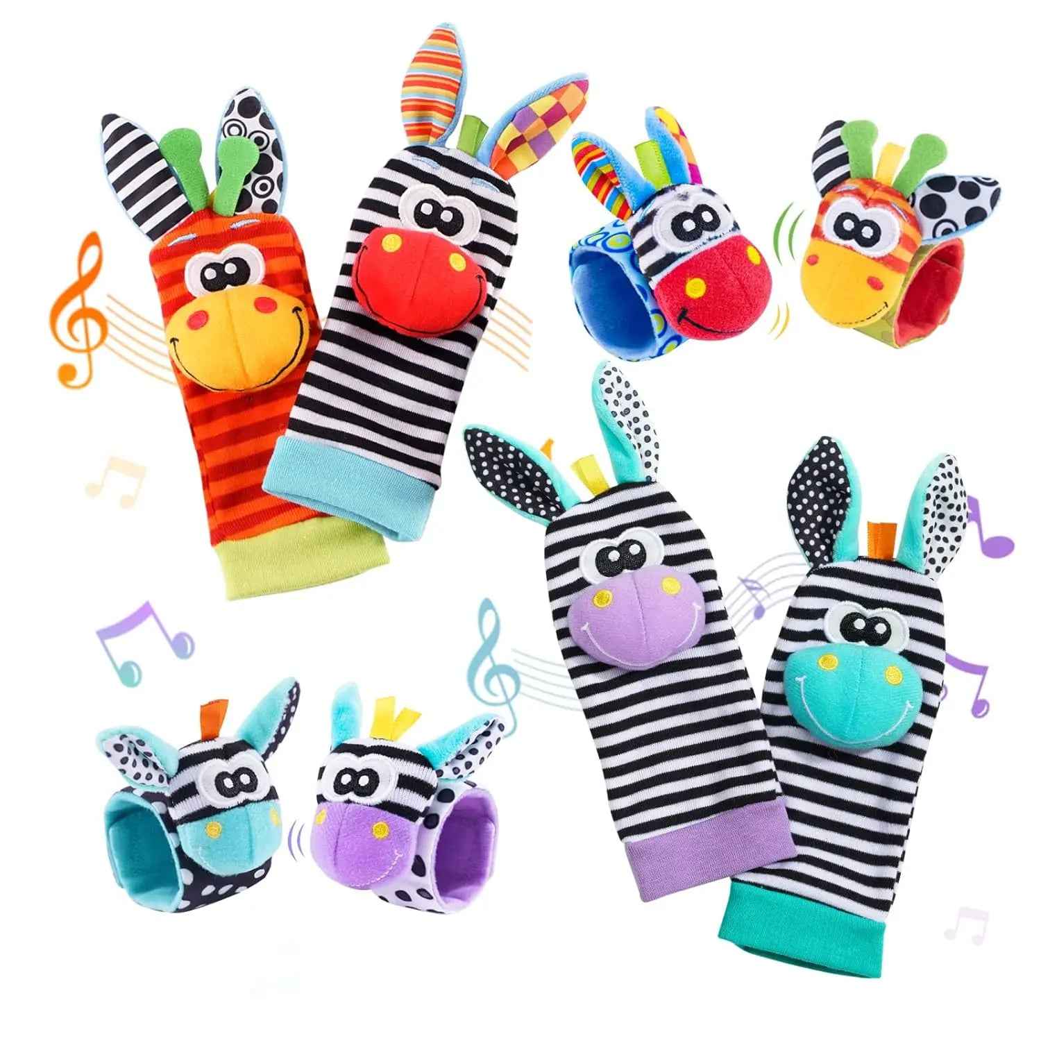 🐾 Sensory Fun for Tiny Toes & Wrists – Baby Rattle Socks & Bands! 🎶🧦 - ThiGui