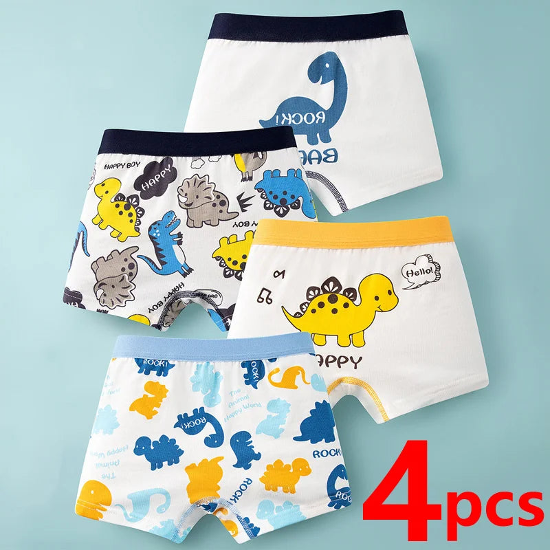 🦖 Dino Days Boxer Briefs – Soft & Comfy Cotton Undies for Boys! 🩳✨ - ThiGui