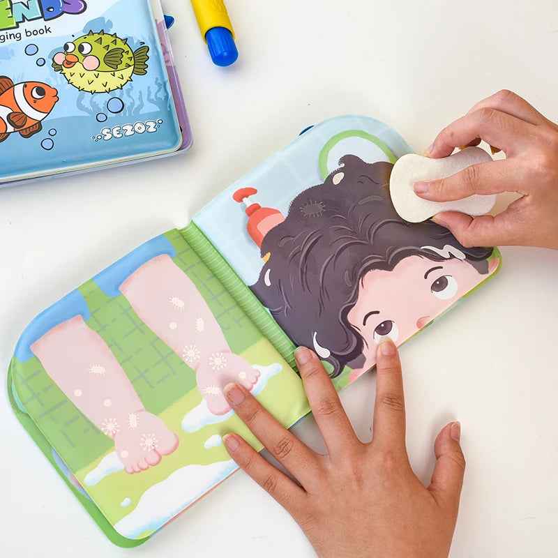 📖 Splash & Learn – Magic Bath Books That Reveal Colors with Water! 🛁🎨 - ThiGui