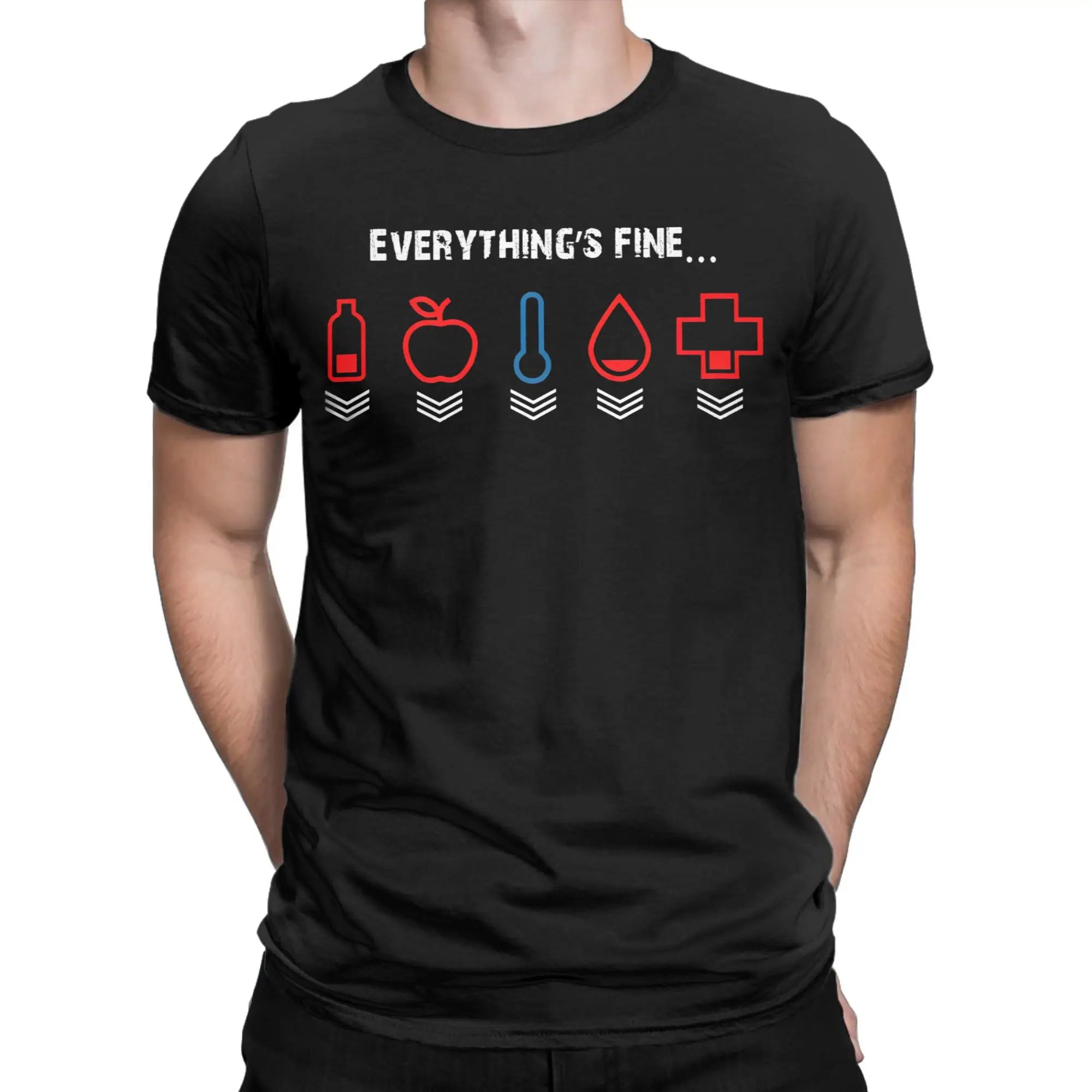 I’m Fine Everything’s Fine Gamer Tee 🎮🔥 100% Cotton Men’s T-Shirt - ThiGui