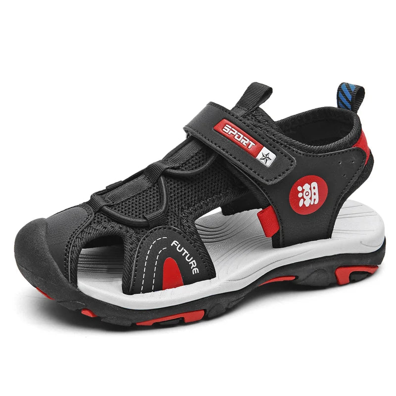 🏝️ Summer-Ready Comfort! Soft Leather Sandals for Boys Who Love to Move 👟☀️ - ThiGui