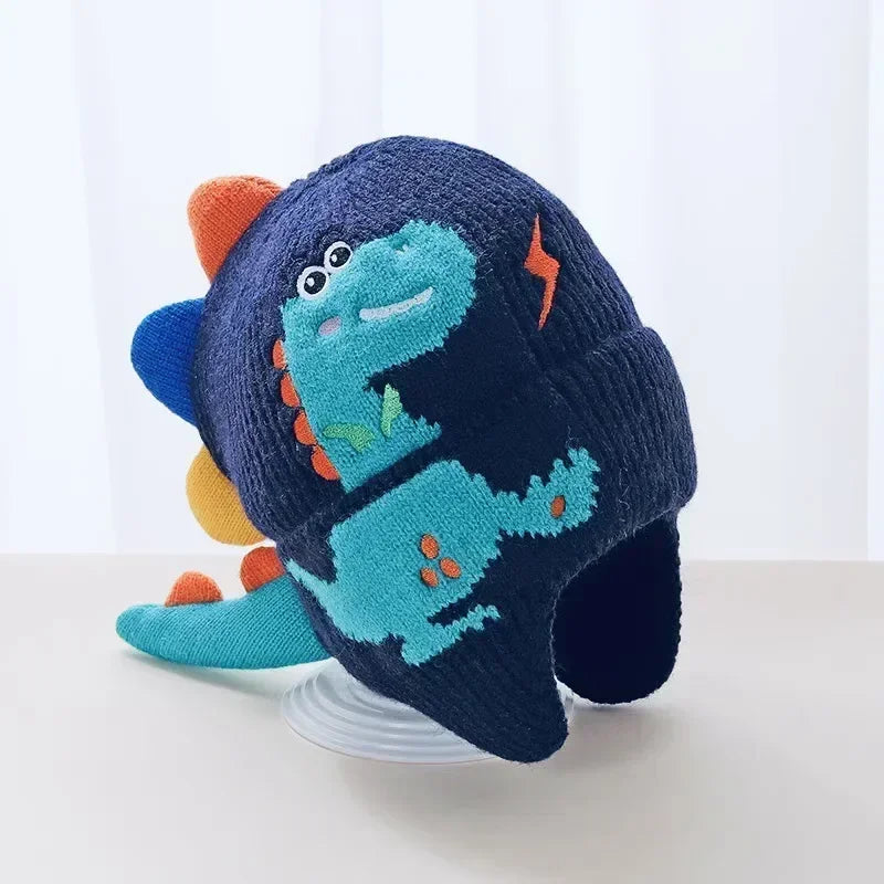 🧢🦕 3D Dino Earmuff Hat – Cozy, Cute & Roarsome for Winter Days! ❄️👶 - ThiGui