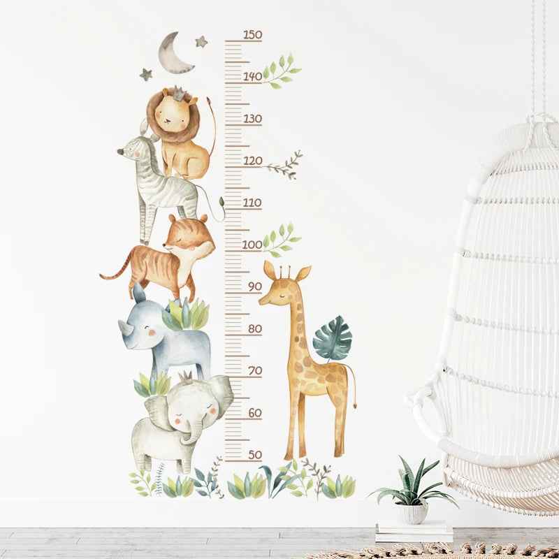 🐘3-in-1 Jungle Fun Growth Charts – Cute Animal Rulers for Growing Boys' Rooms - ThiGui