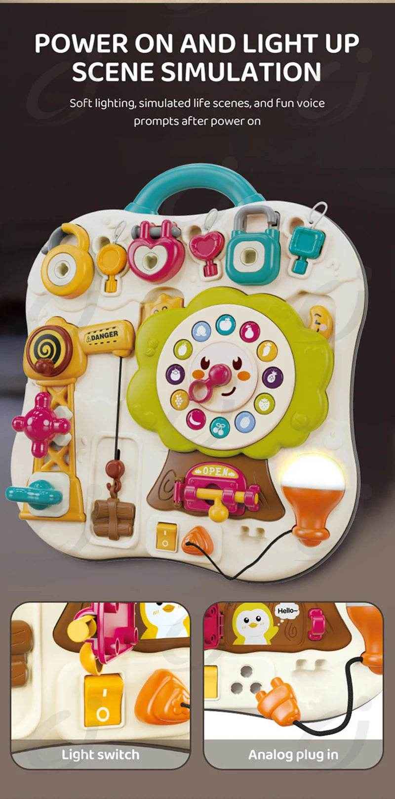 🧠 Montessori Magic on the Go ✨ Lights, Music & Switches for Curious Little Hands! - ThiGui