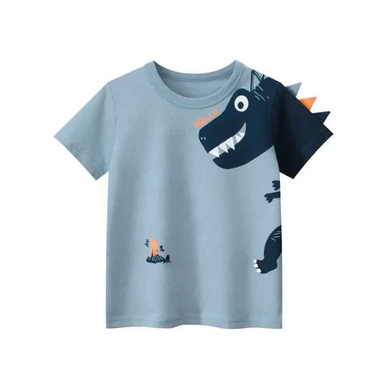 🦖 Roarsome Summer Style for Little Explorers! Dino-Mite Summer T-Shirt for Boys – Cool, Comfy & Full of Roar! - ThiGui