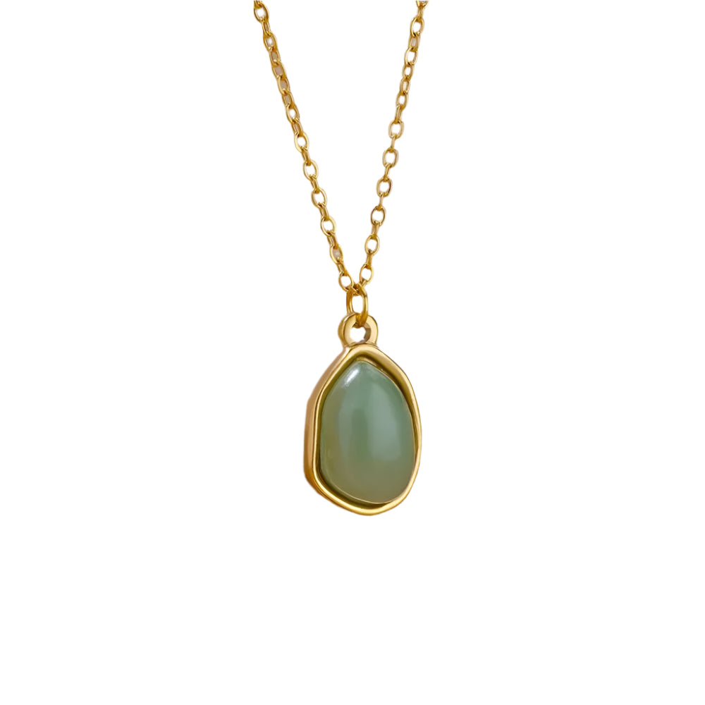 💚✨ A Touch of Elegance – Green Opal Necklace for Teachers Who Shine 🌟📚 - ThiGui