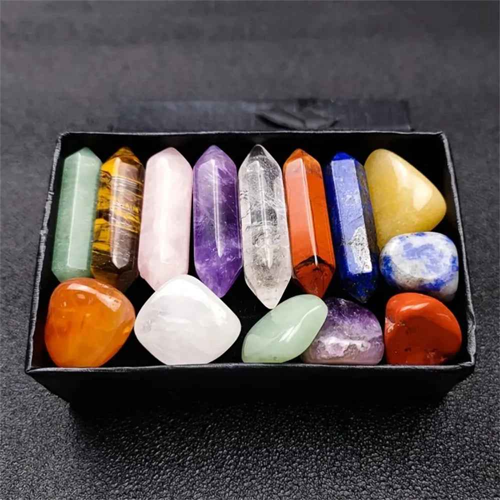 Magical 14-Piece Crystal Adventure Set – Chakra Gems for Curious Boys - ThiGui