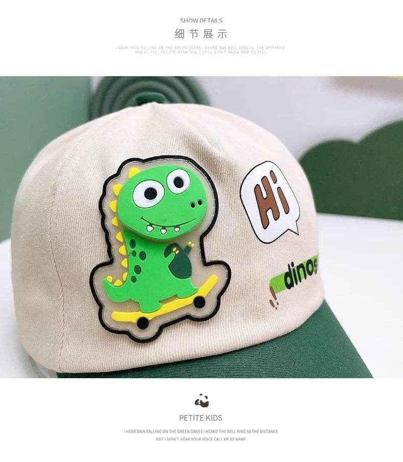 🧢Roarsome Dino Cap – The Comfy, Cool Hat Every Little Explorer Needs This Summer! - ThiGui