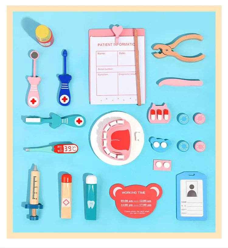🌳Little Healer Play Kit – Wooden Doctor Set for Imaginative Mini Medics - ThiGui