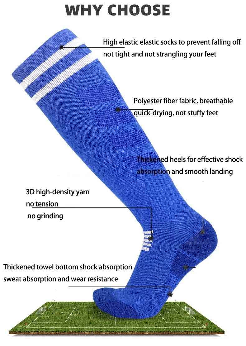 ⚽Comfy Power-Kick Football Socks for Boys – Breathable, Long & Match-Ready! - ThiGui
