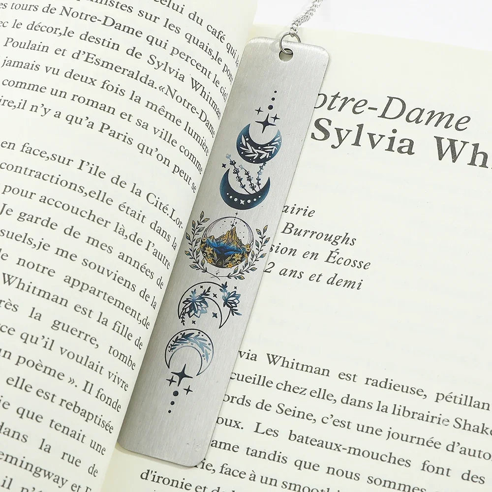 🌙 Moonlight Metal Bookmark – A Magical Gift for Dreamy Readers & Starry-Eyed Teachers ✨ - ThiGui