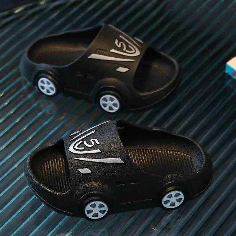 👟Vroom Vroom! Cool Cartoon Car Slippers for Boys – Comfy, Grippy & Super Fun! - ThiGui
