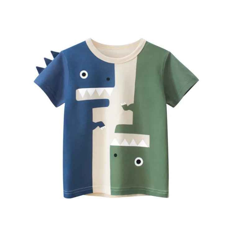 👕 Adorable Boys’ Summer Cotton Tees – Cartoon Fun for Ages 2-9! - ThiGui