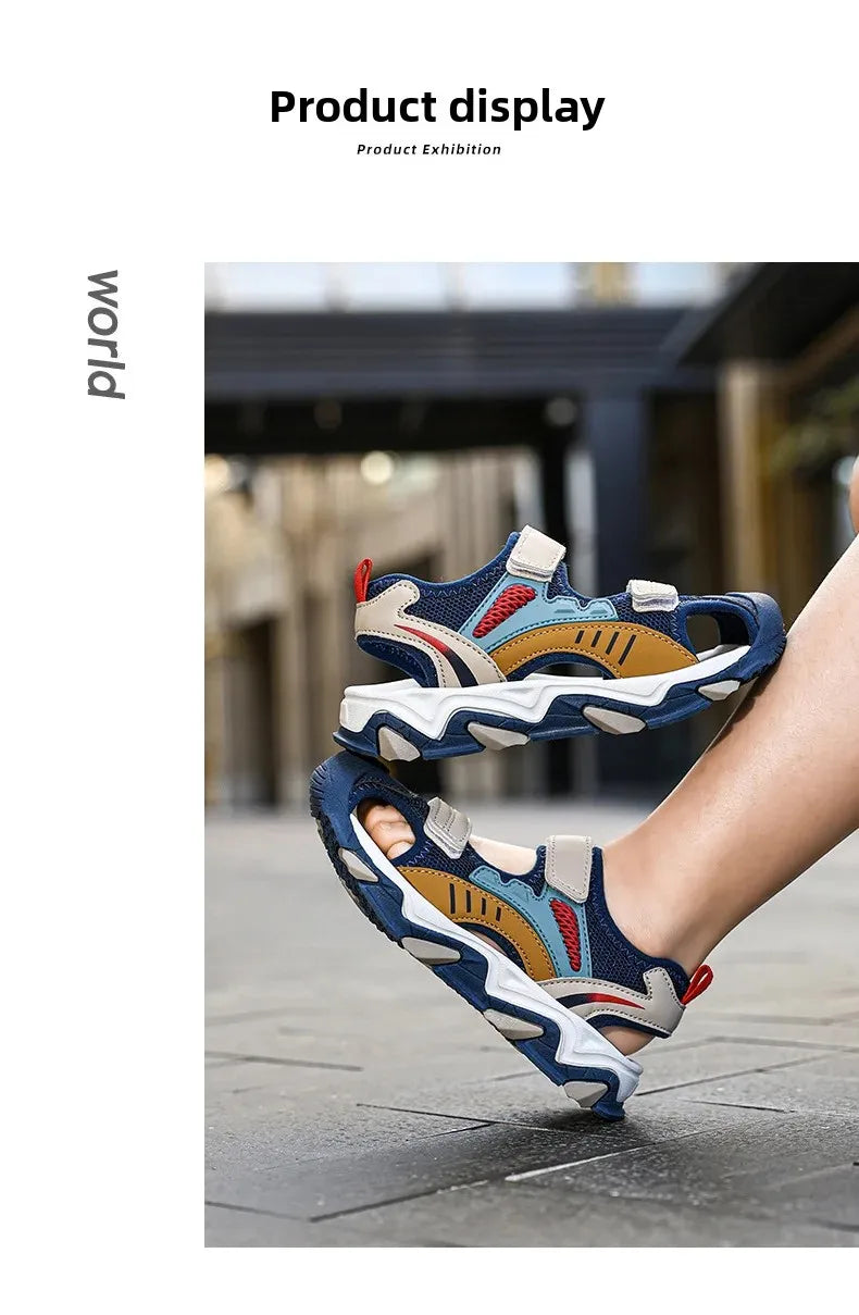 🏖️ Cool, Comfy & Ready to Go! Boys' Slip-On Sandals for Summer Adventures ☀️👣 - ThiGui