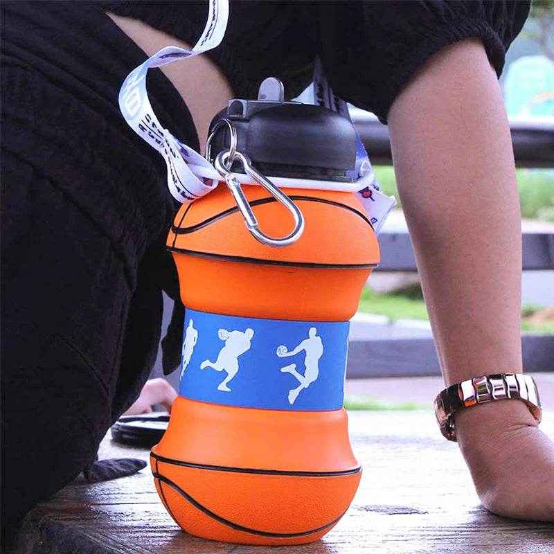 💧Foldable Sports Ball Water Bottle for Boys That’s Fun Practical and Perfect for School or Play - ThiGui