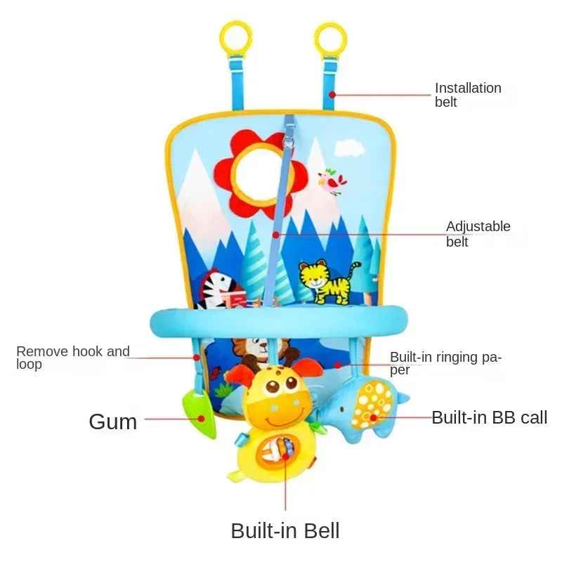 🍼 Car Seat Activity Toy – Kick, Grab & Explore on the Go! 🚗🎠 - ThiGui