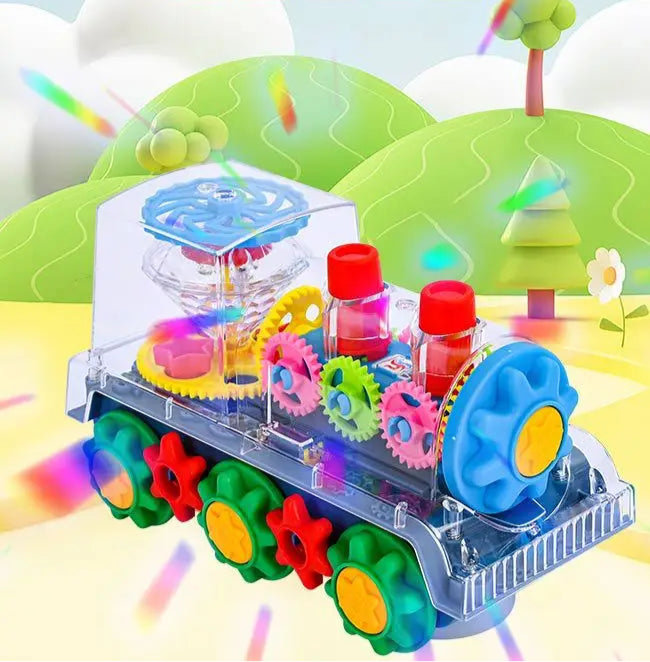 🚗💡 Light-Up Gear Car – Music, Motion & Magic for Little Motorheads! 🎶🔧 - ThiGui