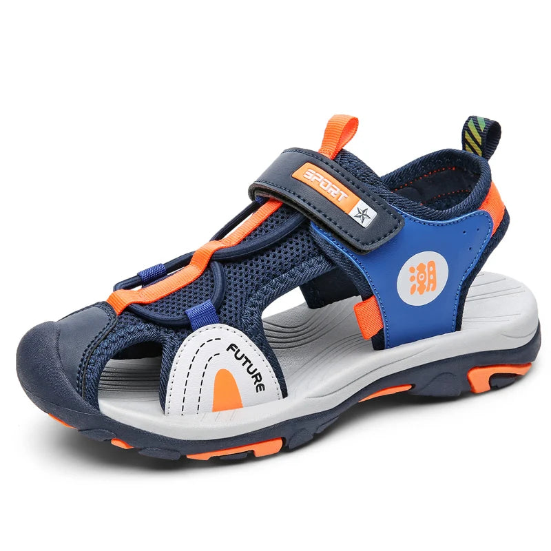 🏝️ Summer-Ready Comfort! Soft Leather Sandals for Boys Who Love to Move 👟☀️ - ThiGui