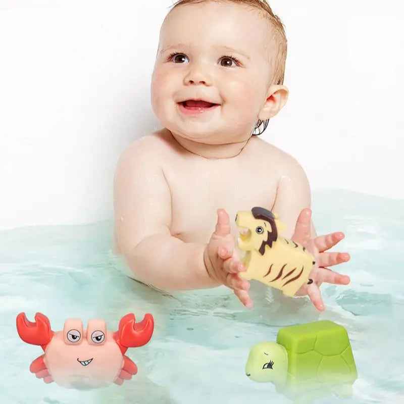 🐳 Squeeze, Splash & Smile – Adorable Rubber Bath Toys for Baby’s Tub Time! 🛁🦀 - ThiGui