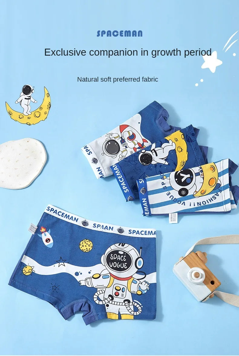 🩲🧒 Cotton Cartoon Boxer Set – Soft, Breathable & Perfect for Little Movers! 🌟🧺 - ThiGui