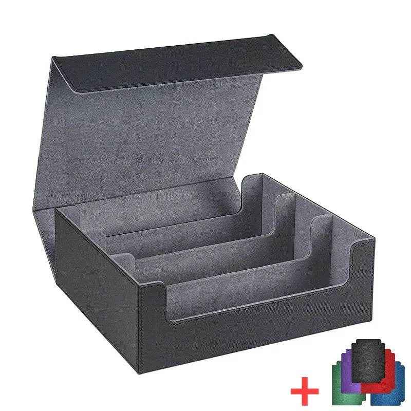 📚Deluxe Card Keeper: PU Leather Storage Box with Magnetic Lid for Trading Cards - ThiGui