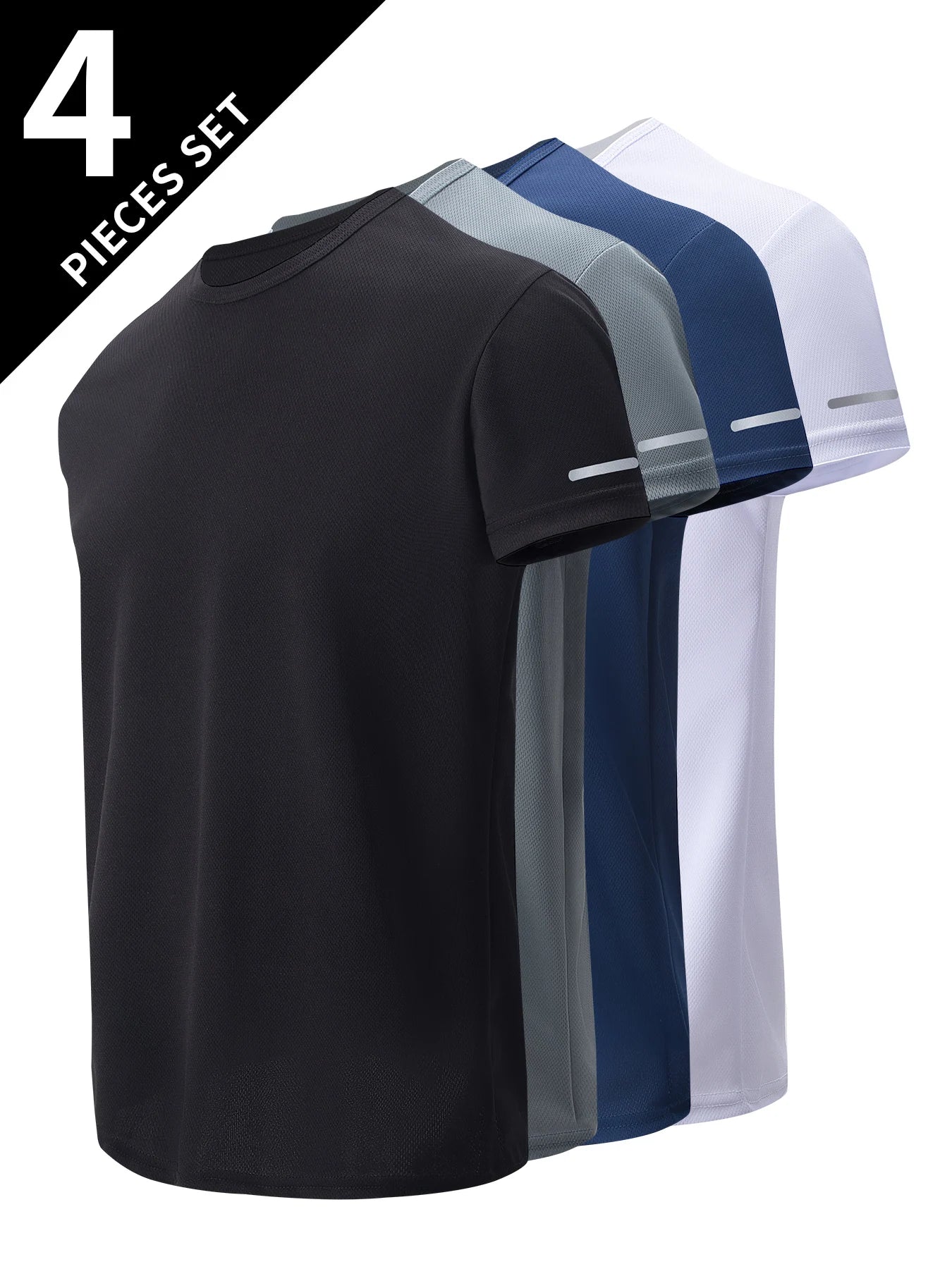 🏃‍♂️ 4-Pack Quick-Dry Sports Tees – Power Through Play & Practice 💦🔥 - ThiGui