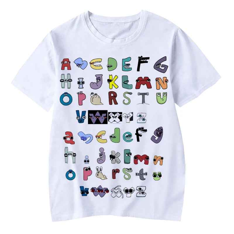 🔠 Alphabet Lore in 3D! Oversized Cartoon Tee for Boys & Girls - ThiGui