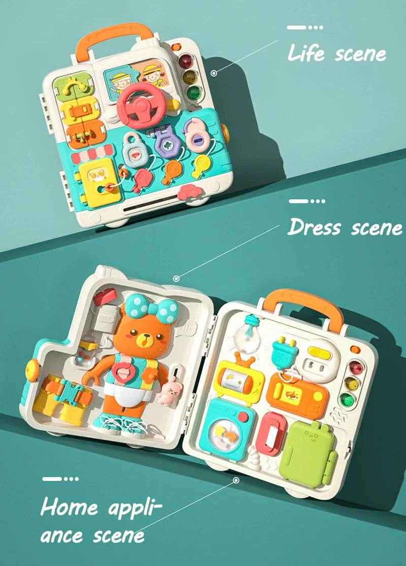 🎁Little Explorer’s Light-Up Busy Board – Switch, Learn & Play Anywhere! - ThiGui