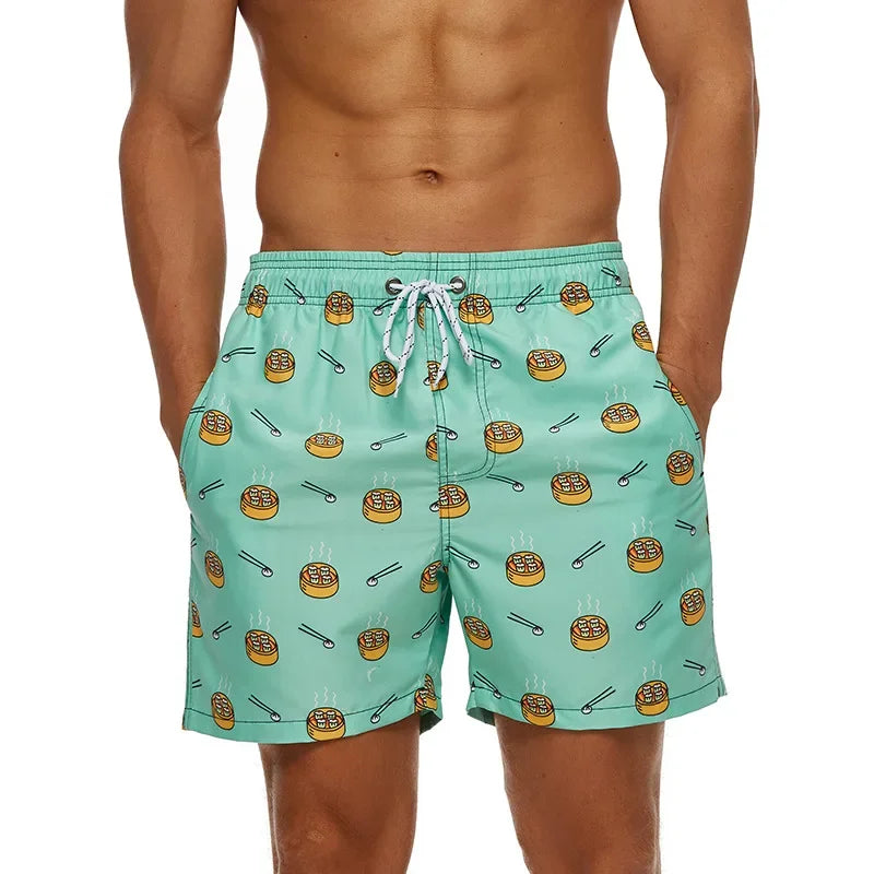🌴 Tropical Fun for Little Explorers! Boys' Flamingo Print Swim Shorts 🏖️ - ThiGui