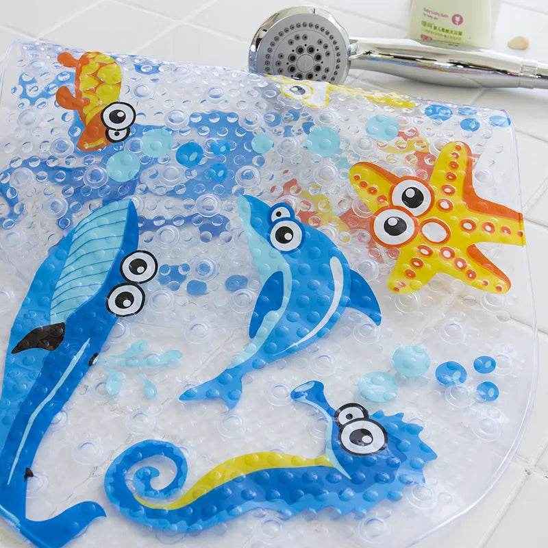 🐾 Safe, Sweet & Splash-Ready – Cartoon Suction Bath Mat for Kids Who Love Bathtime Fun! - ThiGui