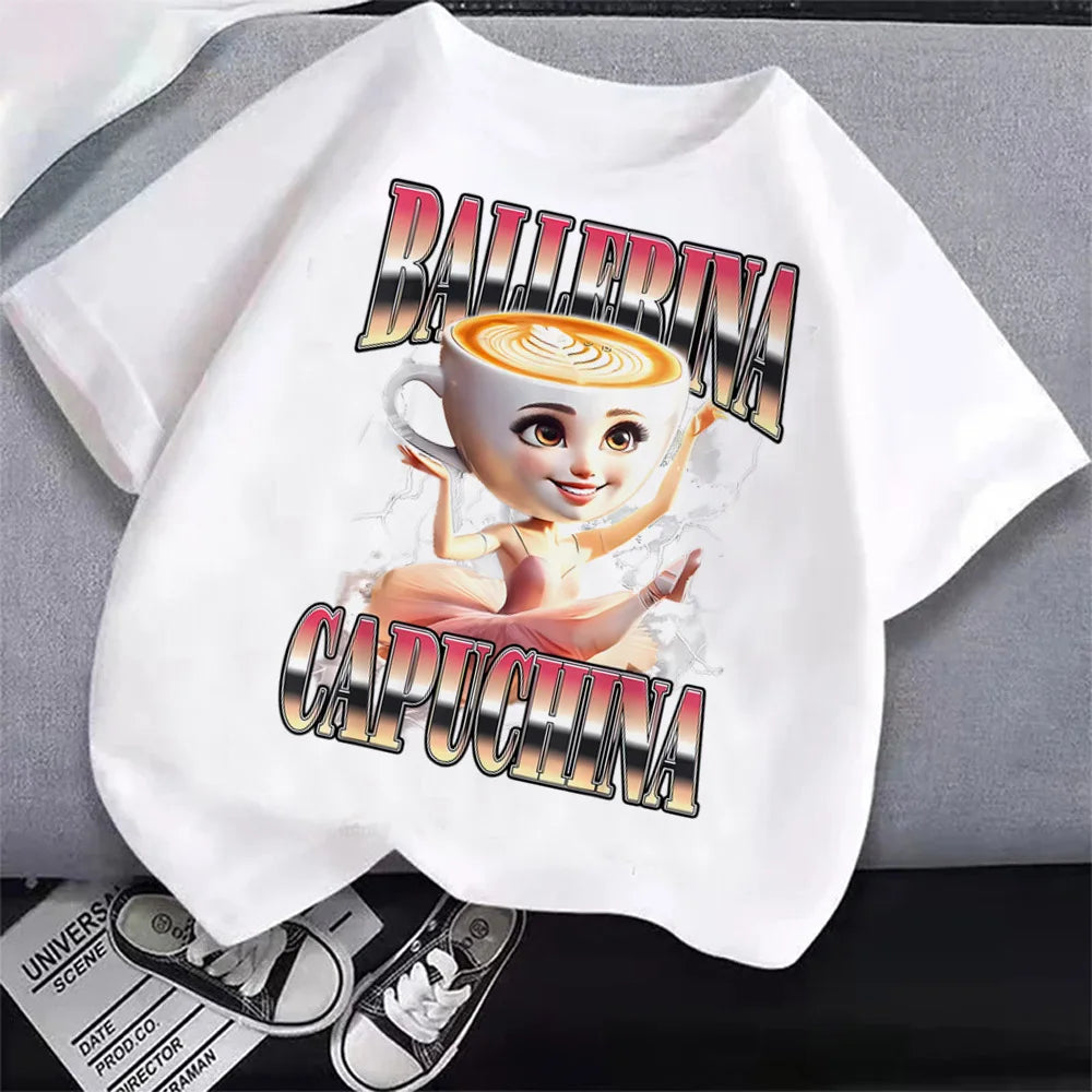 Italian Brainrot Cartoon Boys Tee 🎨😎 Cool Anime Casual T-Shirt - ThiGui