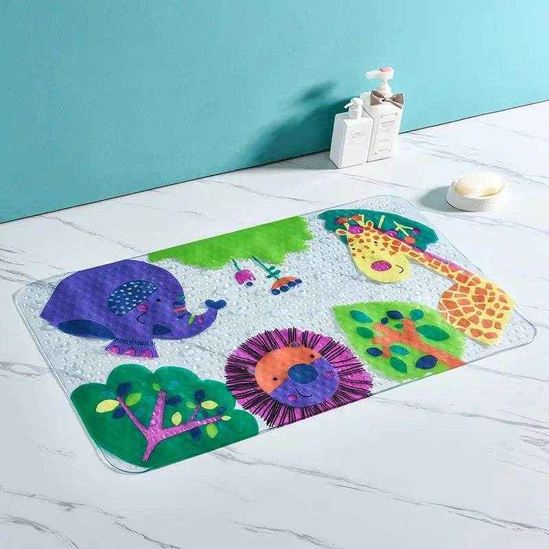 🐾 Safe, Sweet & Splash-Ready – Cartoon Suction Bath Mat for Kids Who Love Bathtime Fun! - ThiGui