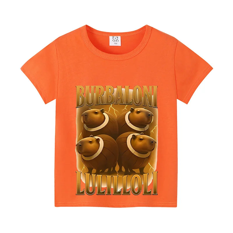 Tung Tung Shark Kids Tee 🦈😄 100% Cotton Brainrot Fun - ThiGui