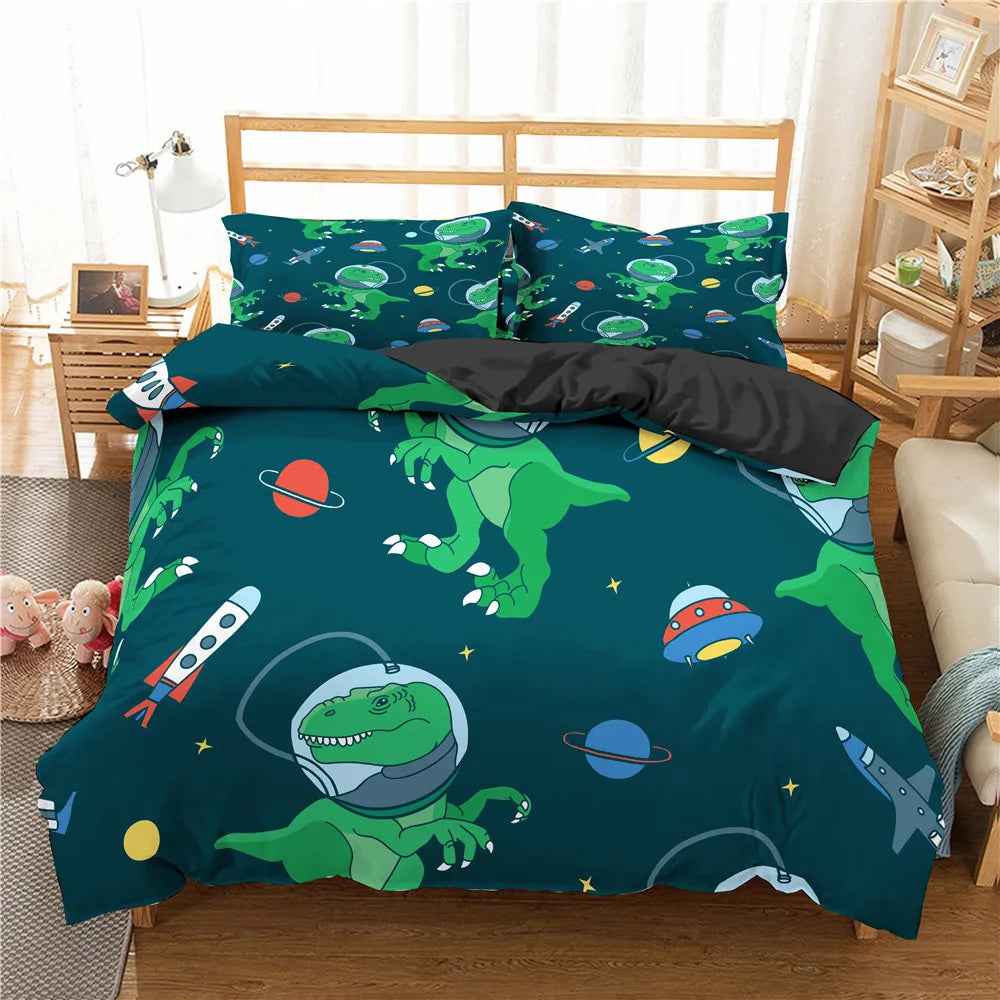 🚀Up, Up, and Asleep! Adorable Astronaut Bedding Set for Little Space Explorers - ThiGui