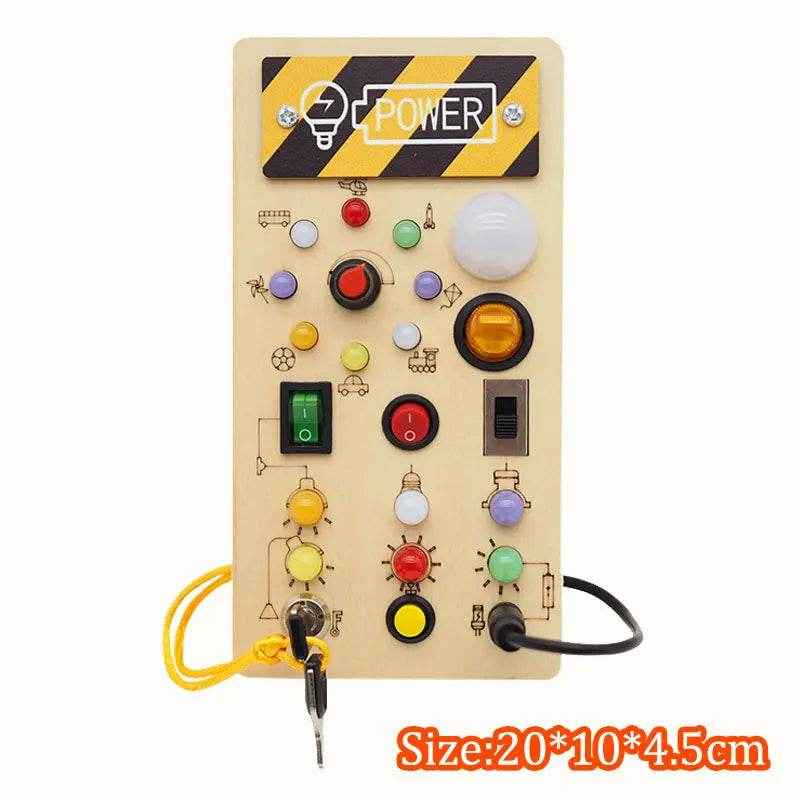 🌳Ultimate Montessori Busy Board – Light-Up Steering Wheel Fun for Curious Little Explorers! - ThiGui