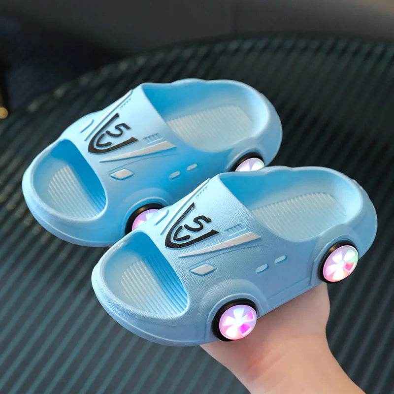 👟Vroom Vroom! Cool Cartoon Car Slippers for Boys – Comfy, Grippy & Super Fun! - ThiGui